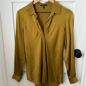 Olive Green Silk Women's Top by Eileen Fisher